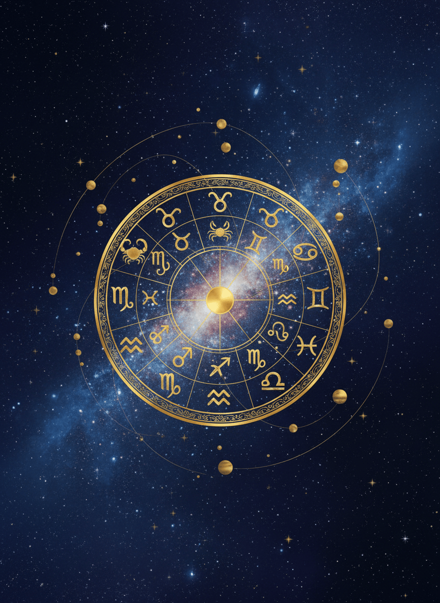Cosmic astrology artwork with zodiac wheel and twelve zodiac symbols for 18 September 2026 daily predictions.