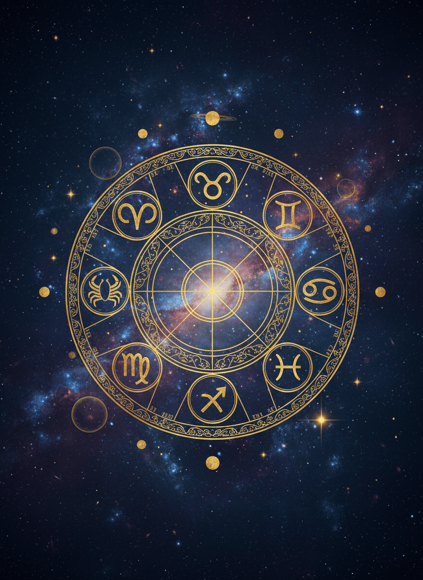 Cosmic astrology artwork with zodiac wheel and twelve zodiac symbols for 20 September 2026 daily predictions.