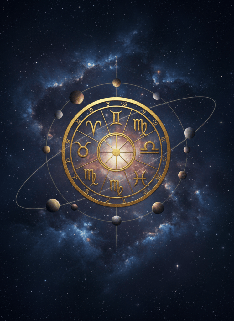 Cosmic zodiac wheel artwork for the Daily 12 Zodiac Predictions on 22 September 2026