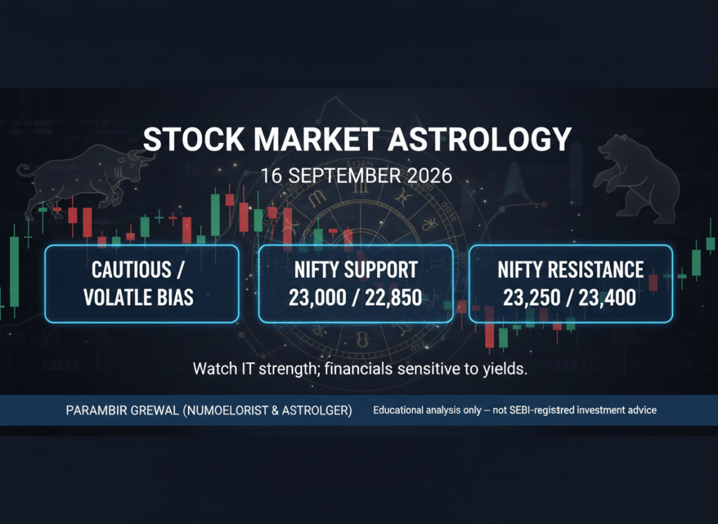 Stock Market Astrology – 16 September 2026